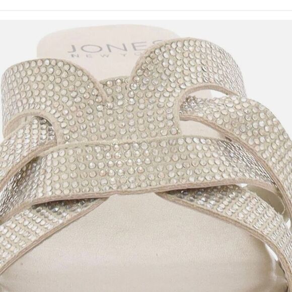 Jones New York Womens Enny Embellished  Slide Sandals Light Gold Size 7 New - Picture 3 of 5